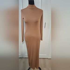 H&M Tan Long Sleeve Dress NWT